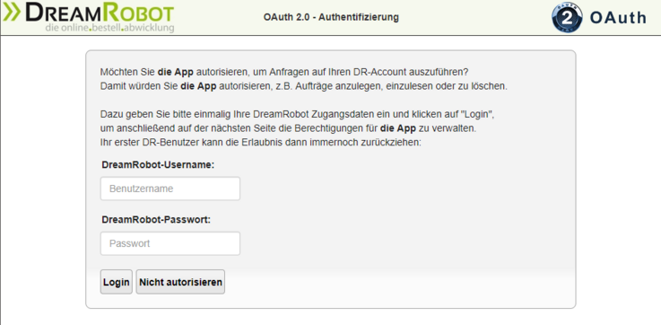 OAuth2-Authentifizierung