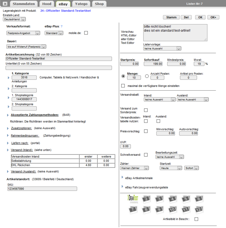 eBay-Lister in DreamRobot