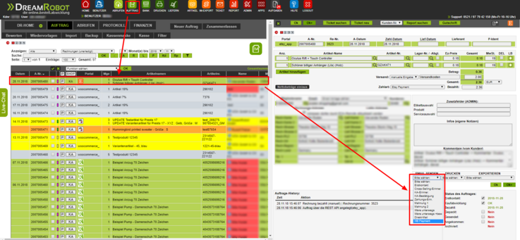 Forderungsmanagement in DreamRobot über HB Payment