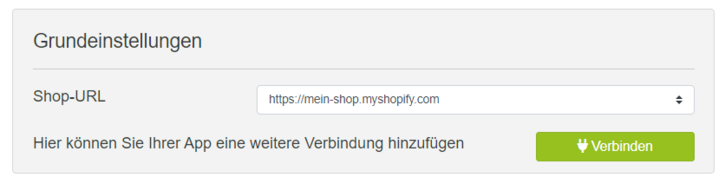 Multishop Einstellungen für Shopify