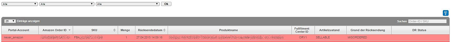 FBA Rücksendungen