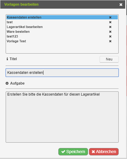 Menu Aufgaben Dreamrobot Handbuch