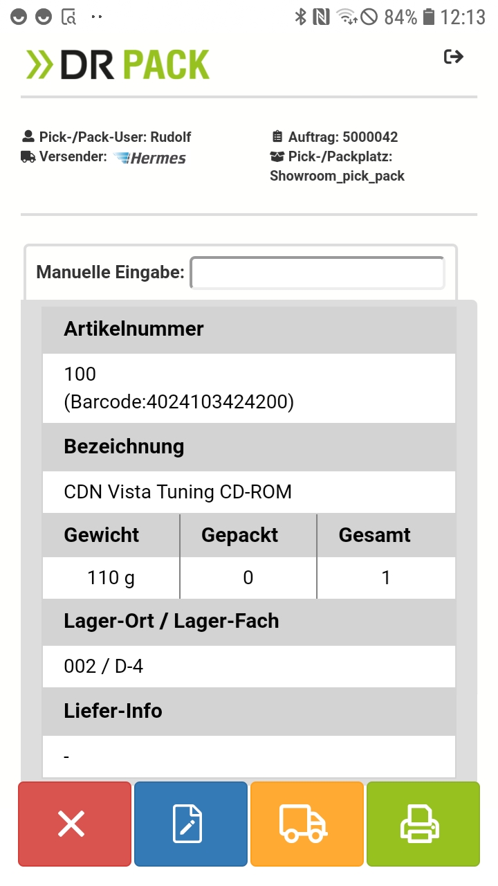 Packmaske für Mobilgeräte