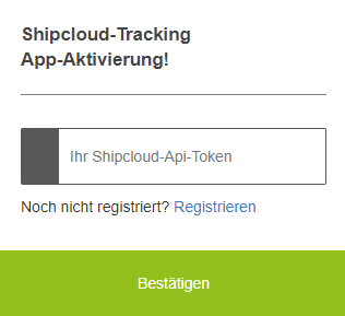 shipcloud Tracking-App in DreamRobot
