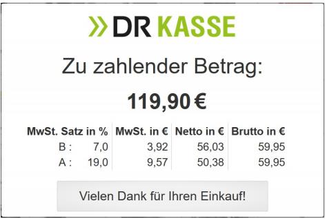 Kundenansicht kasse