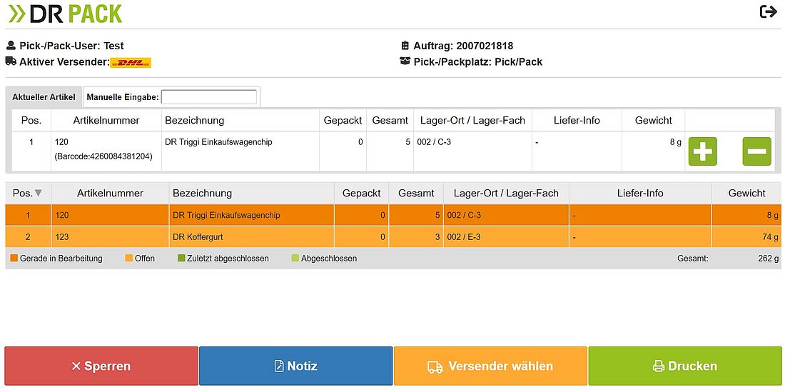 Pick und Pack - Maske