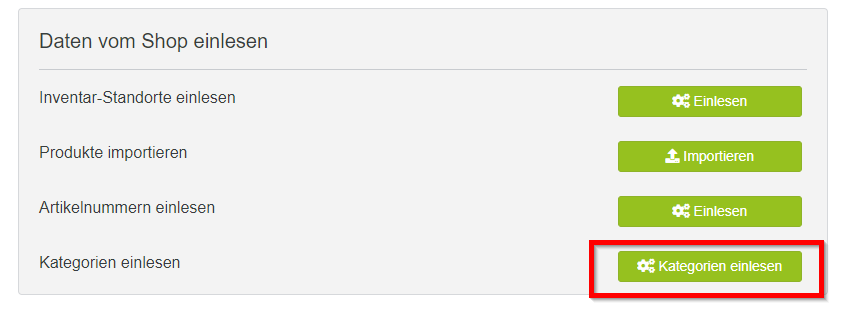 Shopify Kategorien