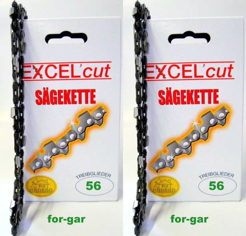 Schwert 2 Ketten passend für Echo CS 3500 35cm 3//8/" 52TG 1,3mm Sägekette chain